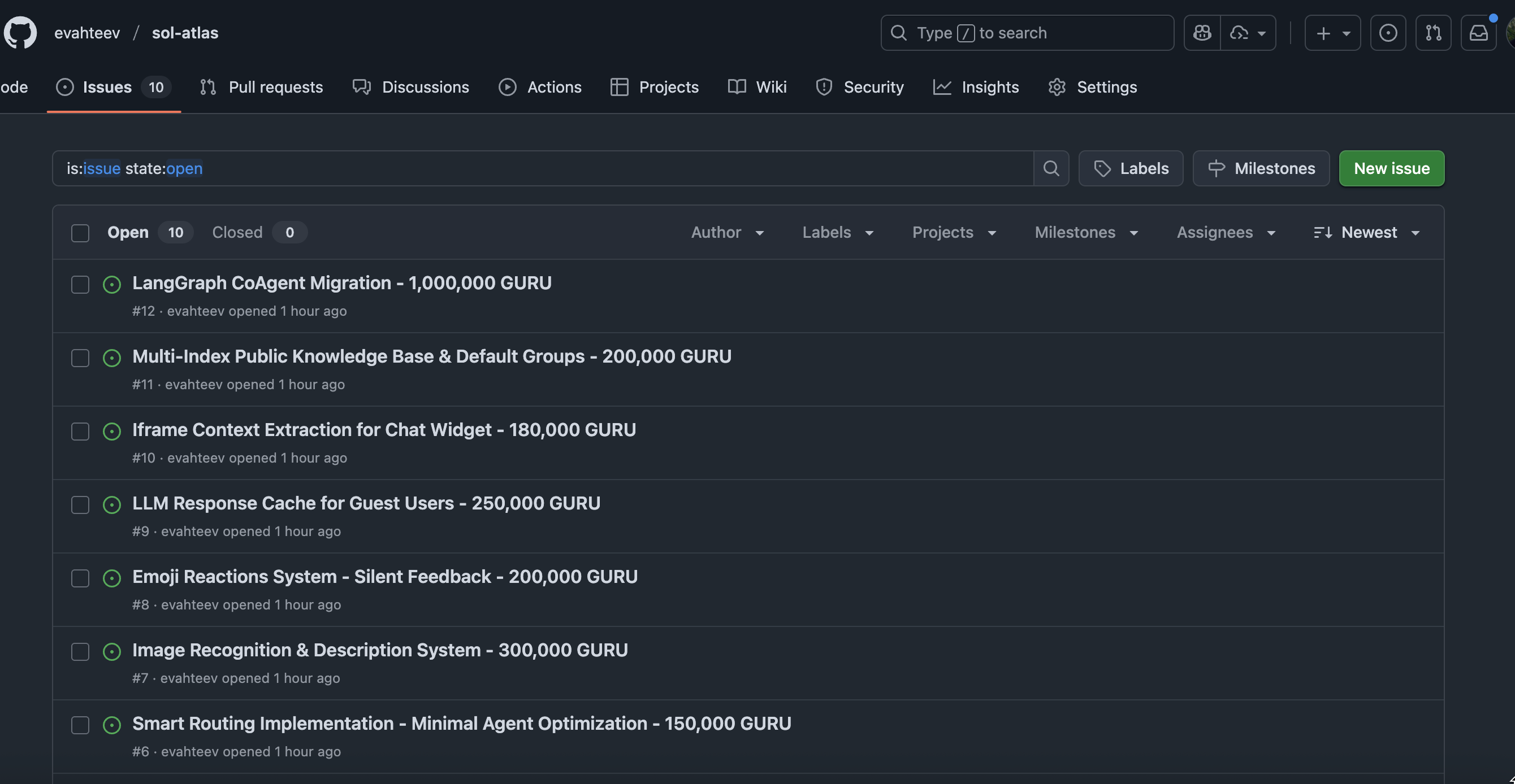 Atlas — Issues with bounties